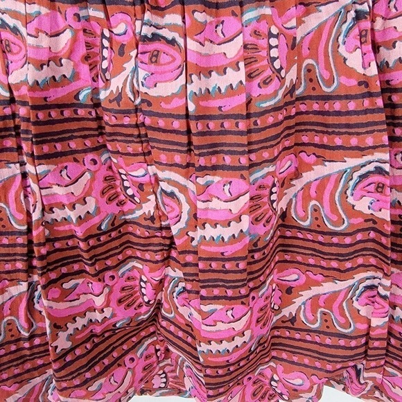Nwt Small Figue Bria dress Paisley True Blue Fuchsia - Picture 12 of 12